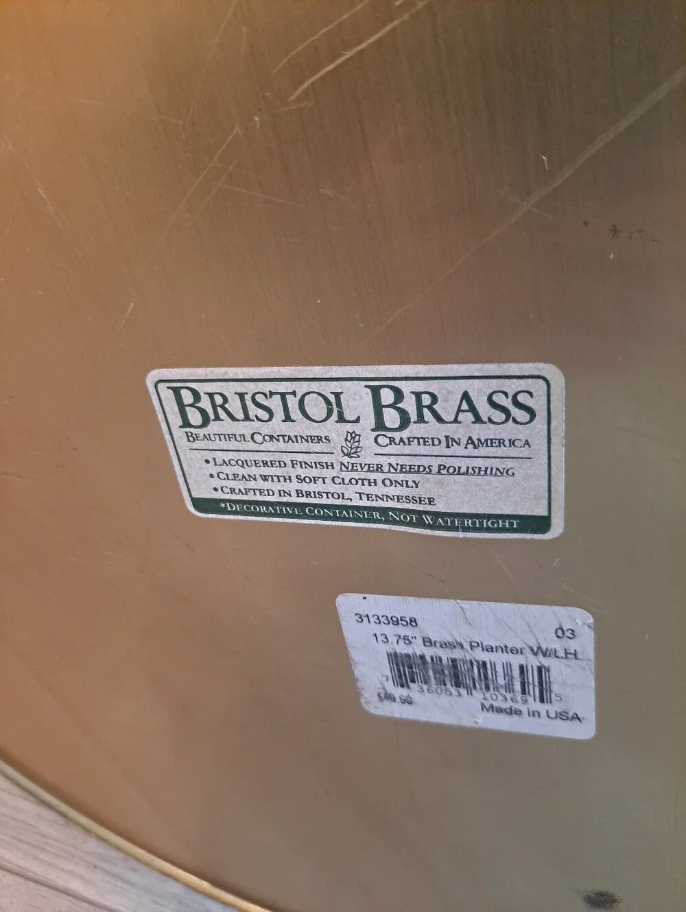 N/A bristol brass